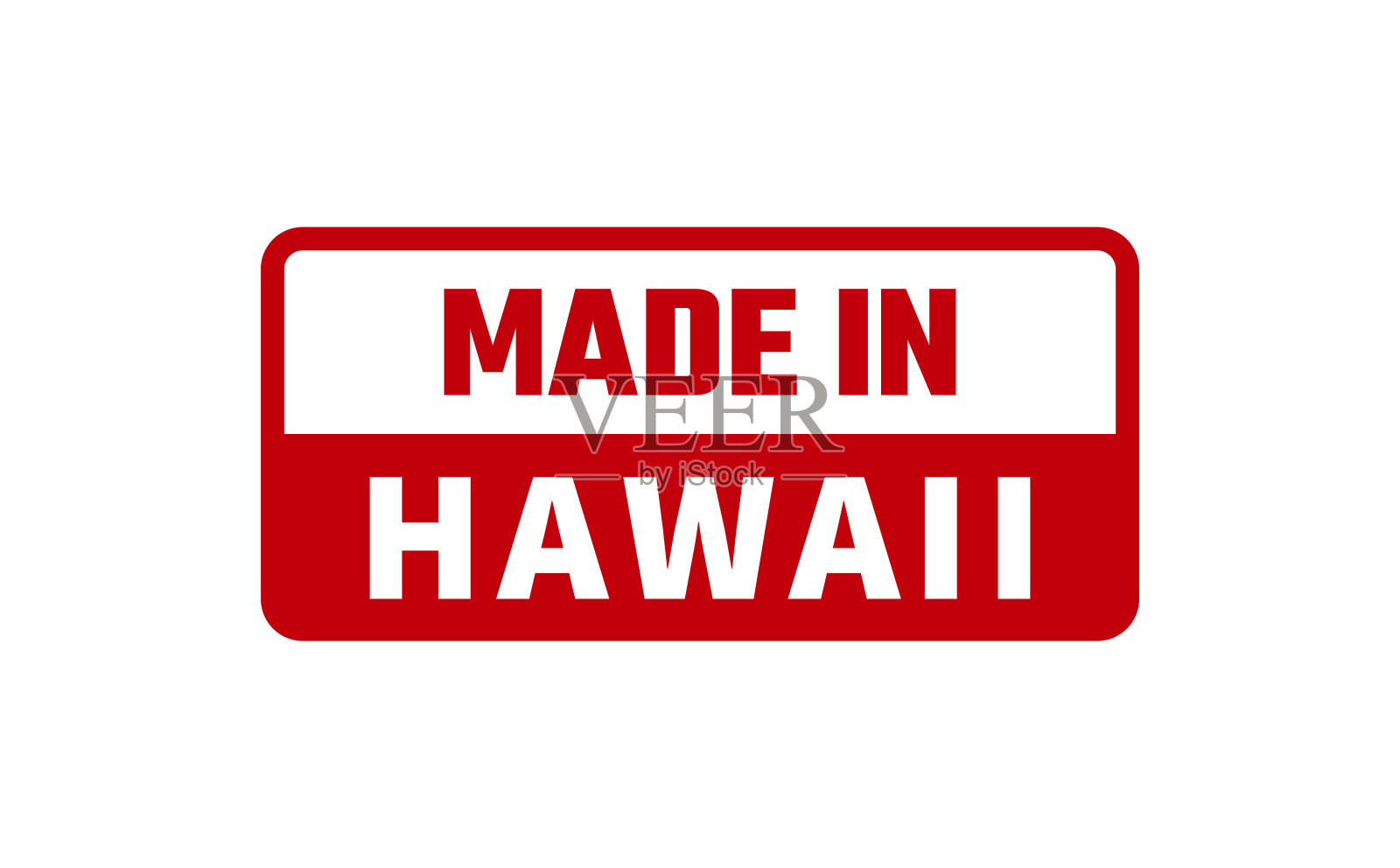 夏威夷制造橡皮图章插画图片素材