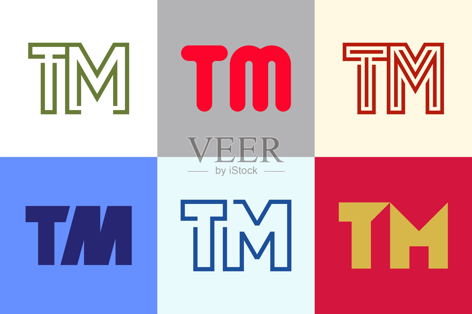 一套字母TM徽标插画图片素材