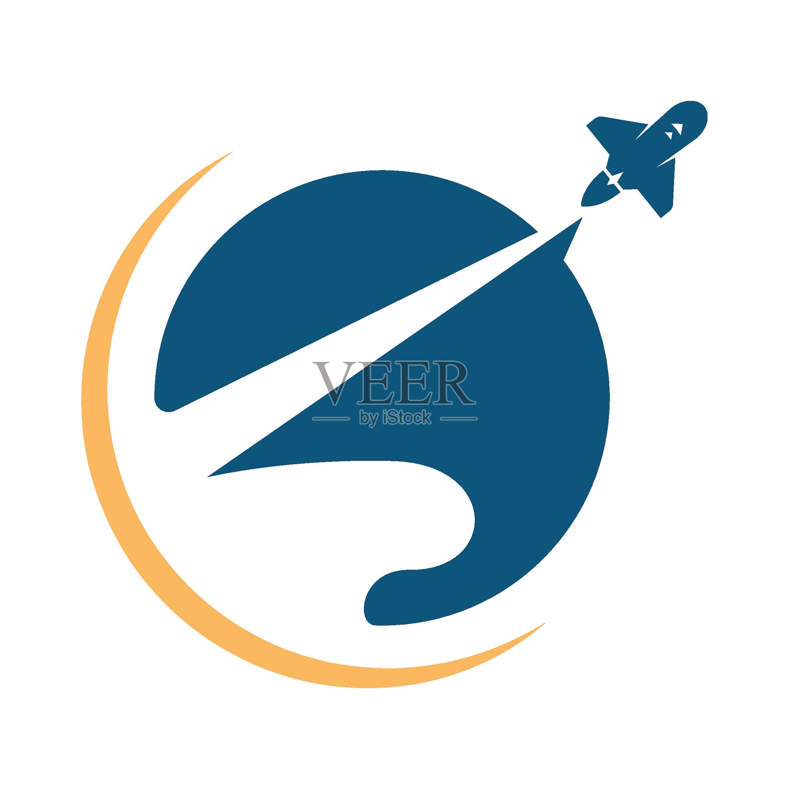 太空星球图标标志设计插画图片素材