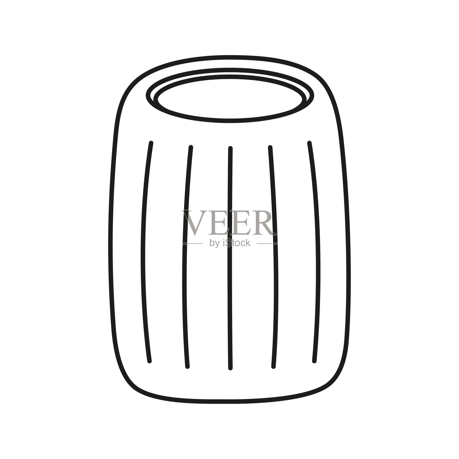 黑色和白色的通心粉隔离在白色插画图片素材