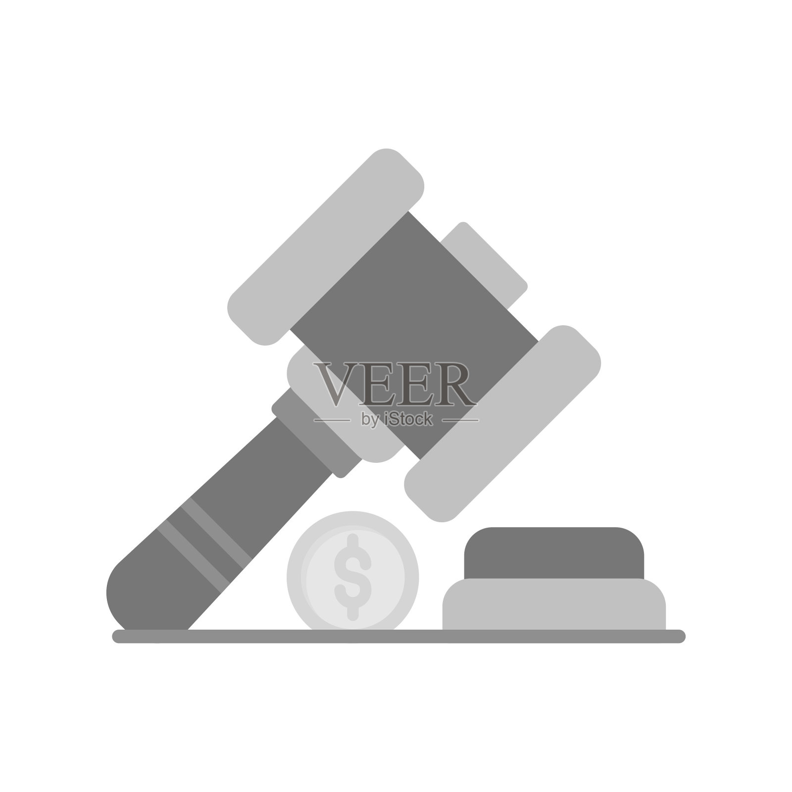 拍卖图标插画图片素材