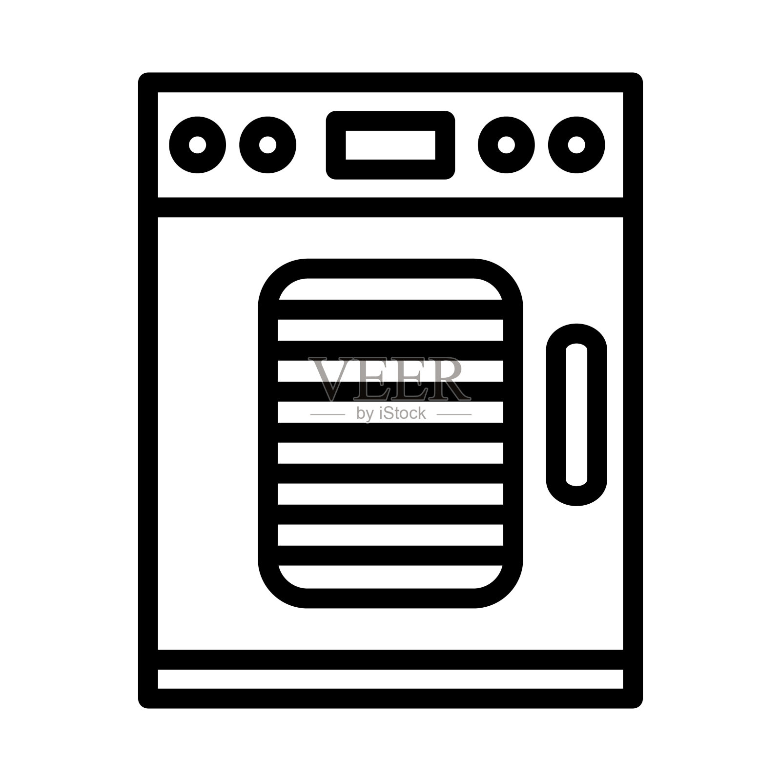 矢量食品脱水机图标。标识插画图片素材