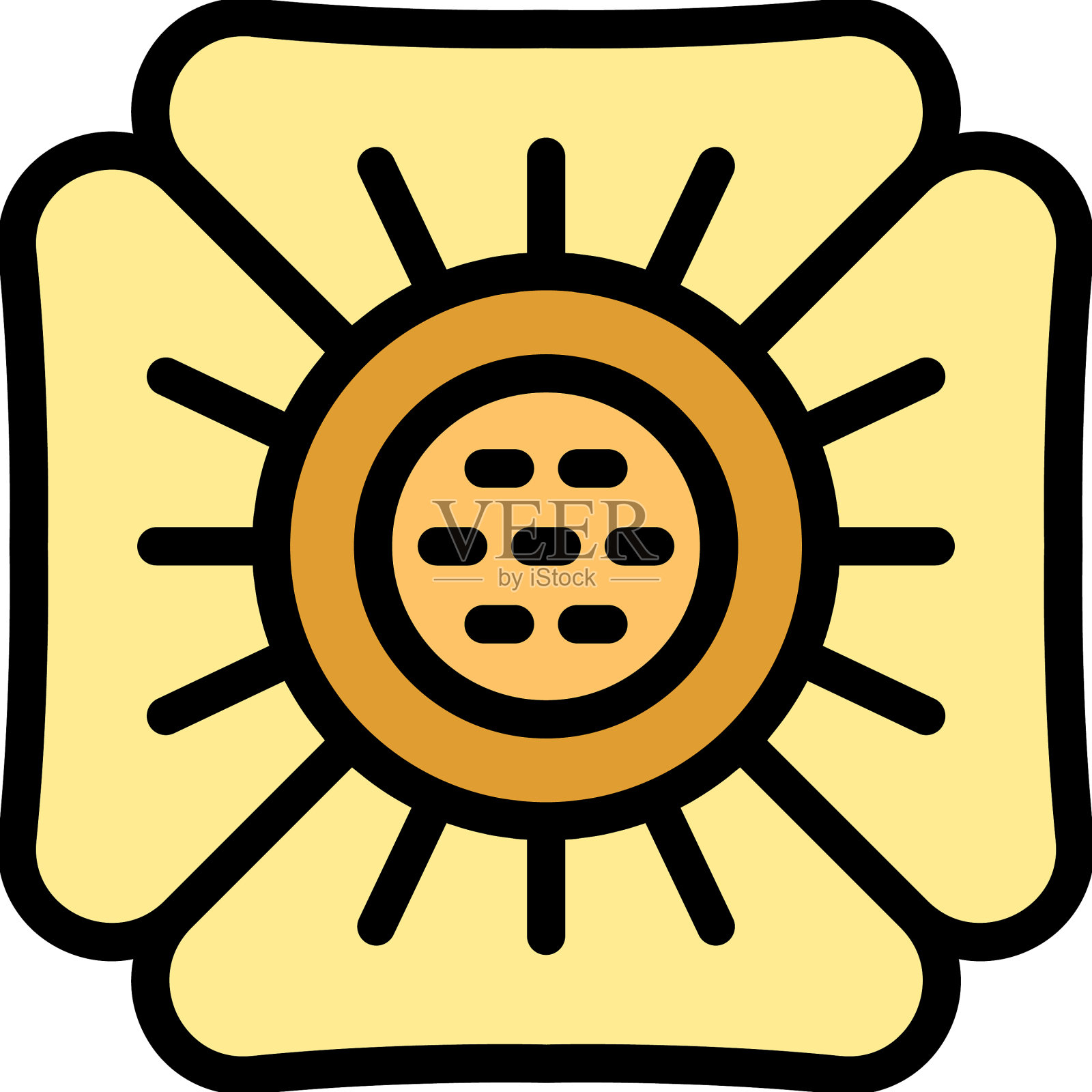 马来西亚莱佛士图标平插画图片素材