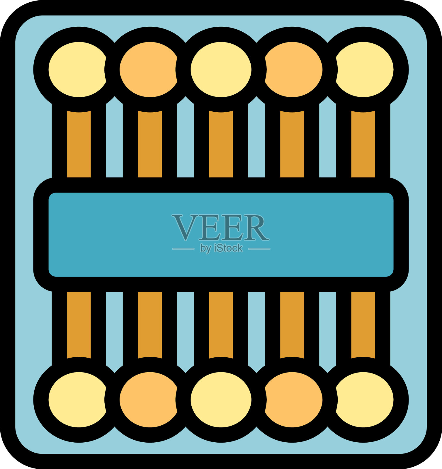 棉签包图标扁平插画图片素材