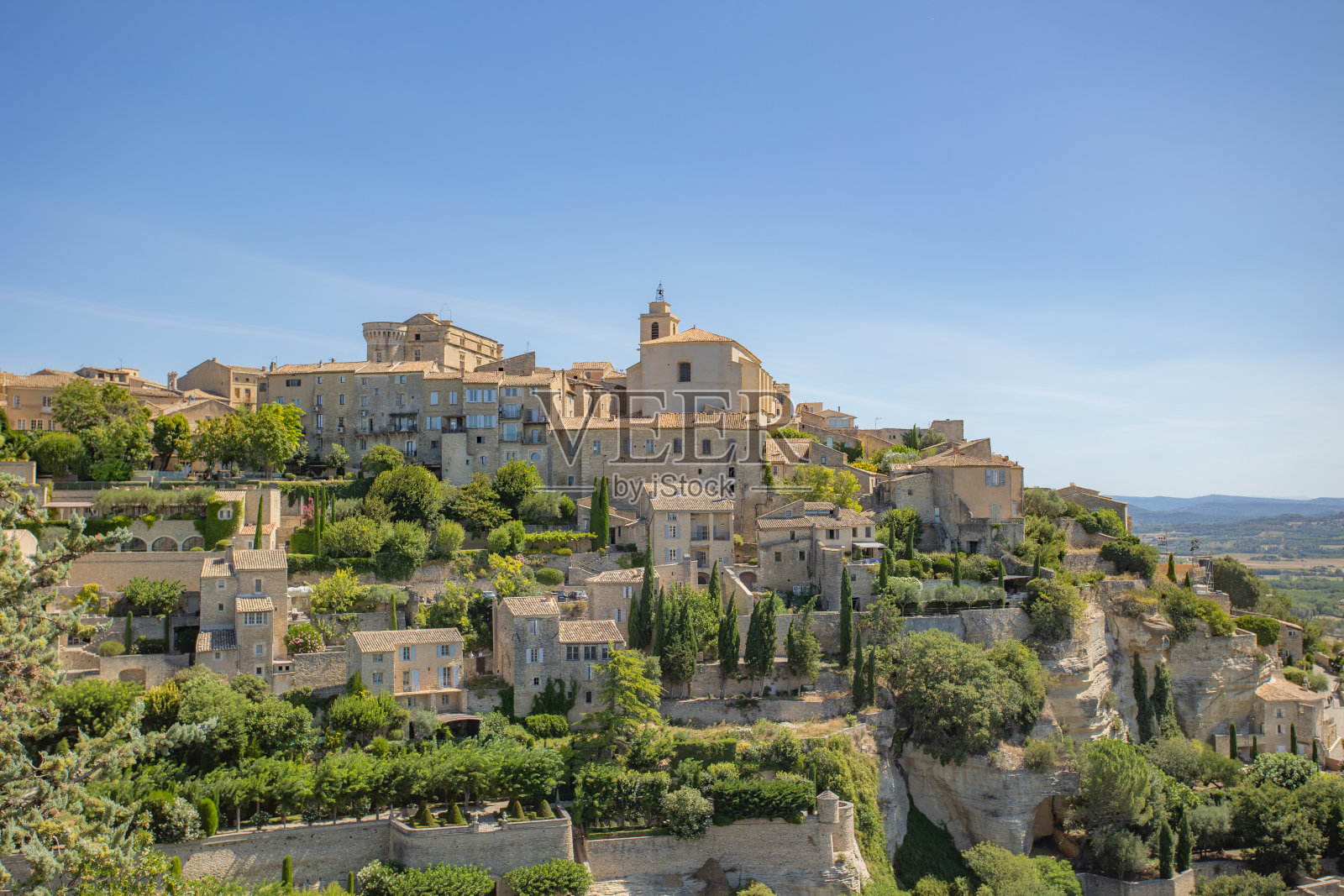 法国沃克卢兹的戈尔德斯村风景照片摄影图片