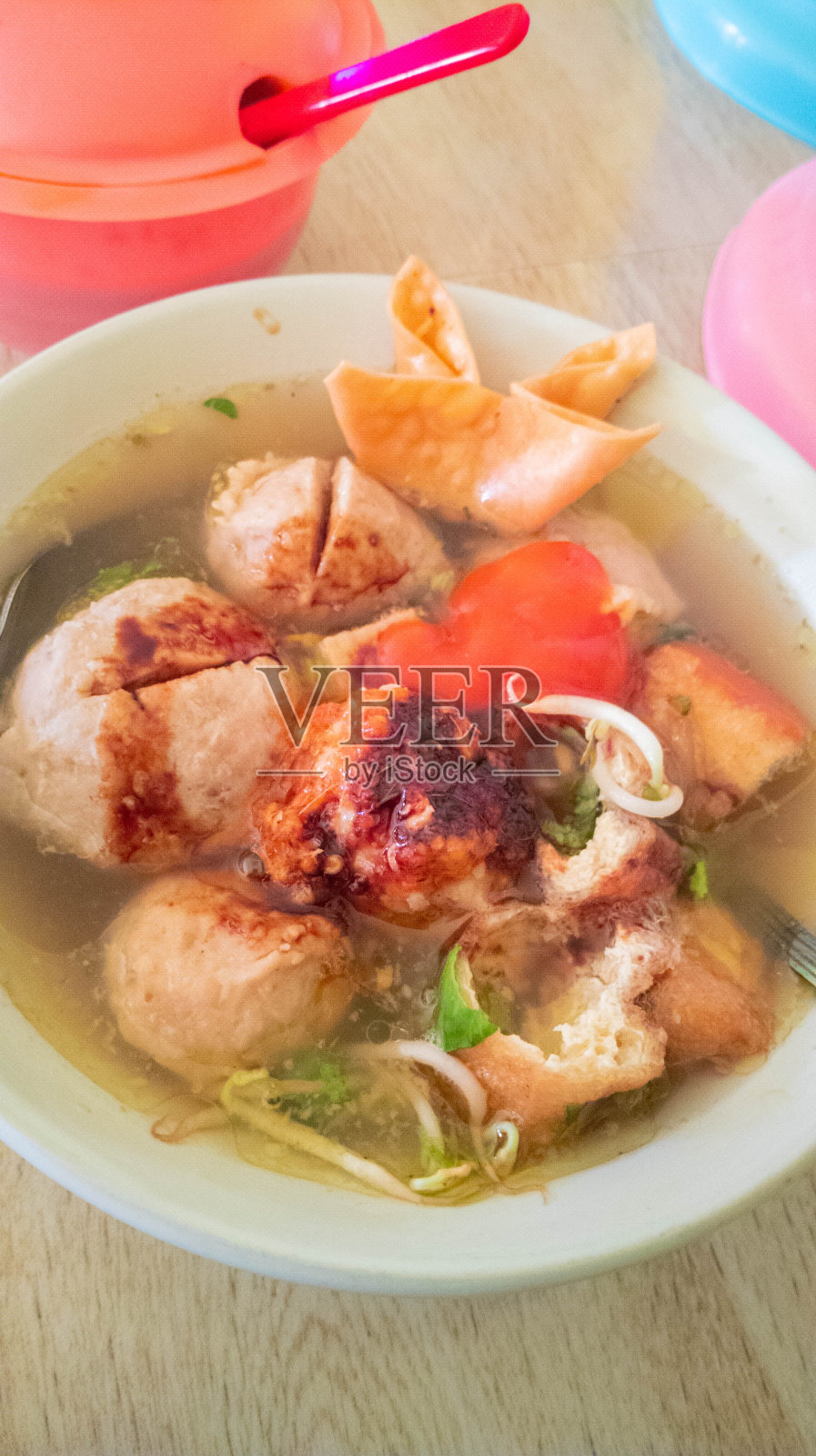 印尼的丸子。照片摄影图片