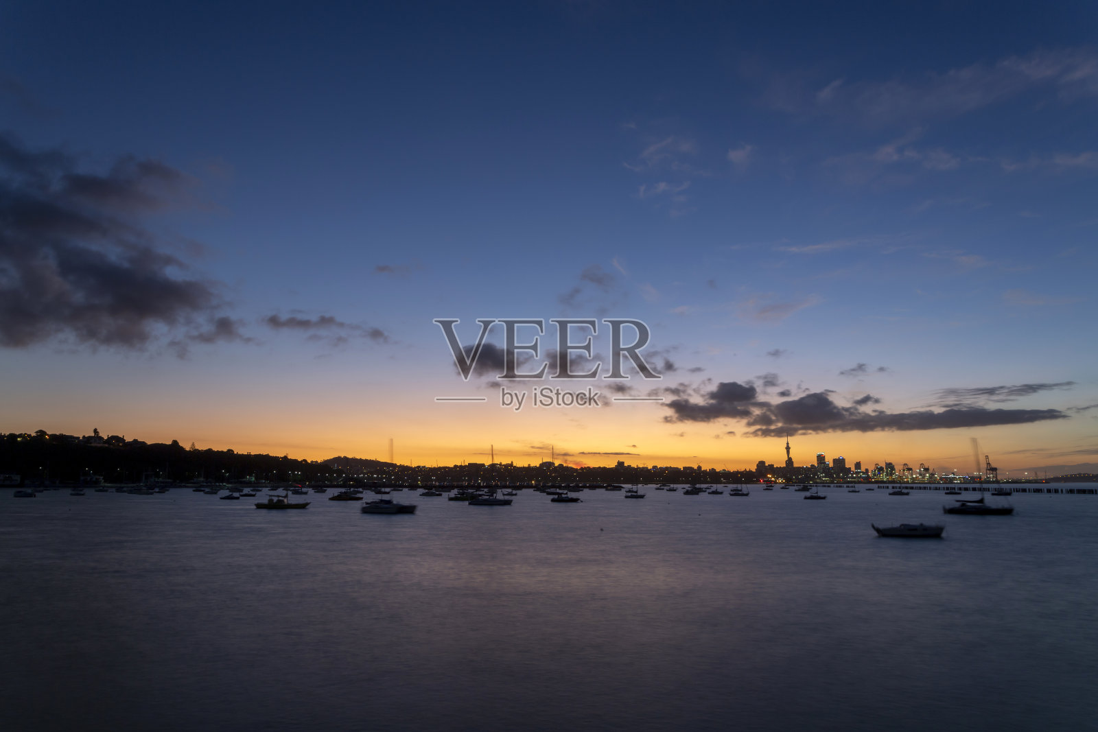 奥克兰市日落景观照片摄影图片