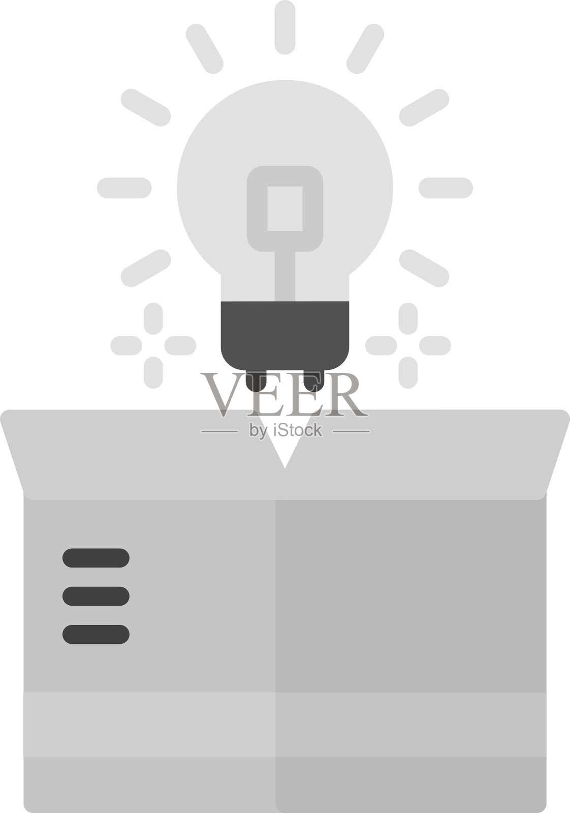 跳出框框思考图标插画图片素材