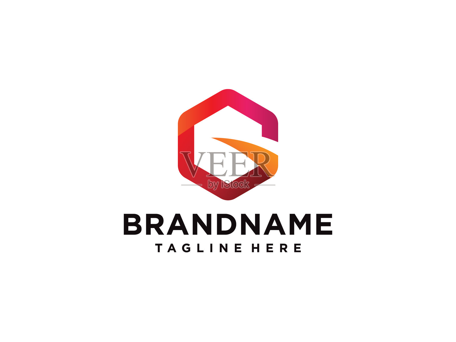 字母g现代形状标志设计模板元素插画图片素材