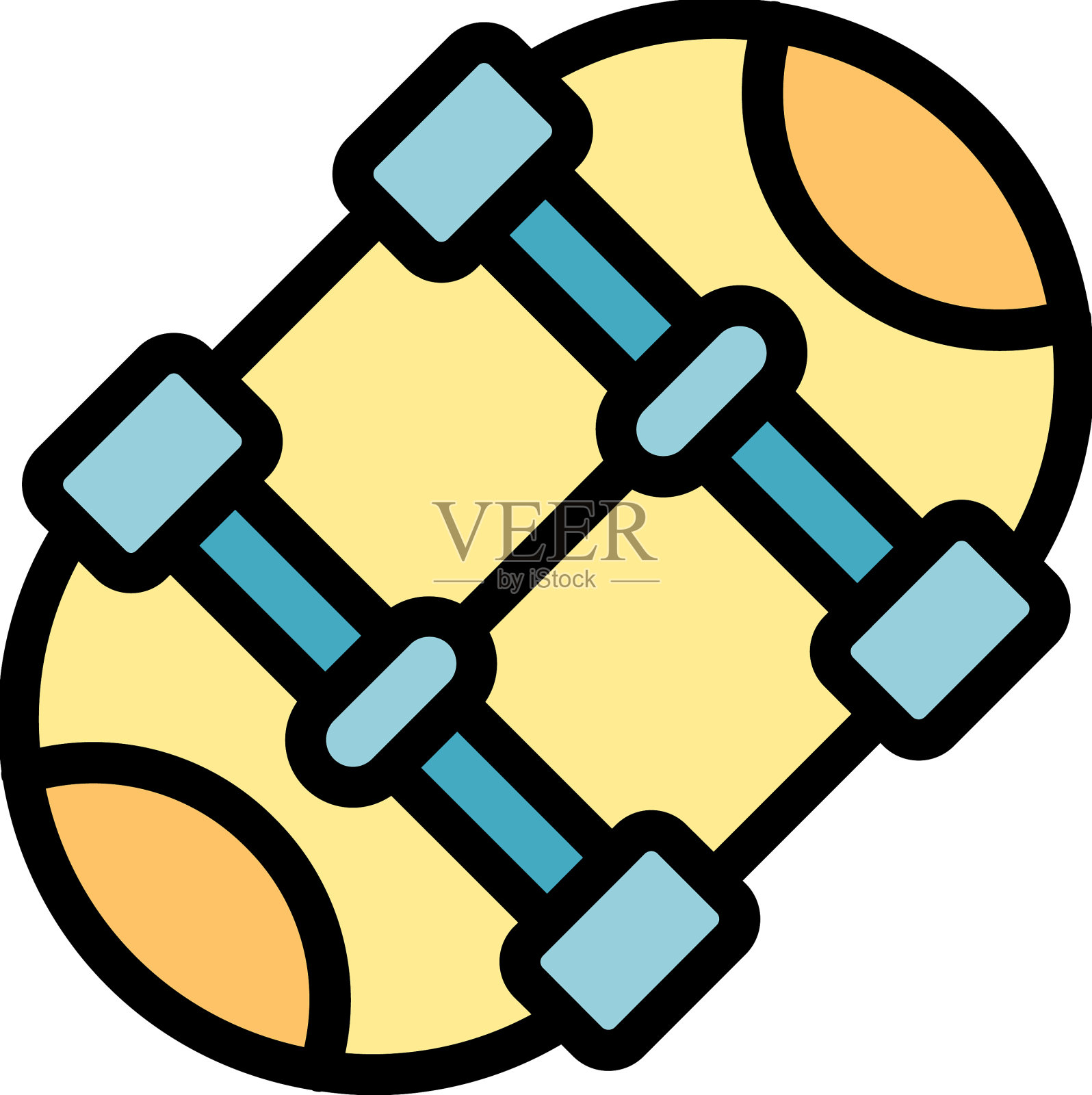 长板设备图标扁平插画图片素材