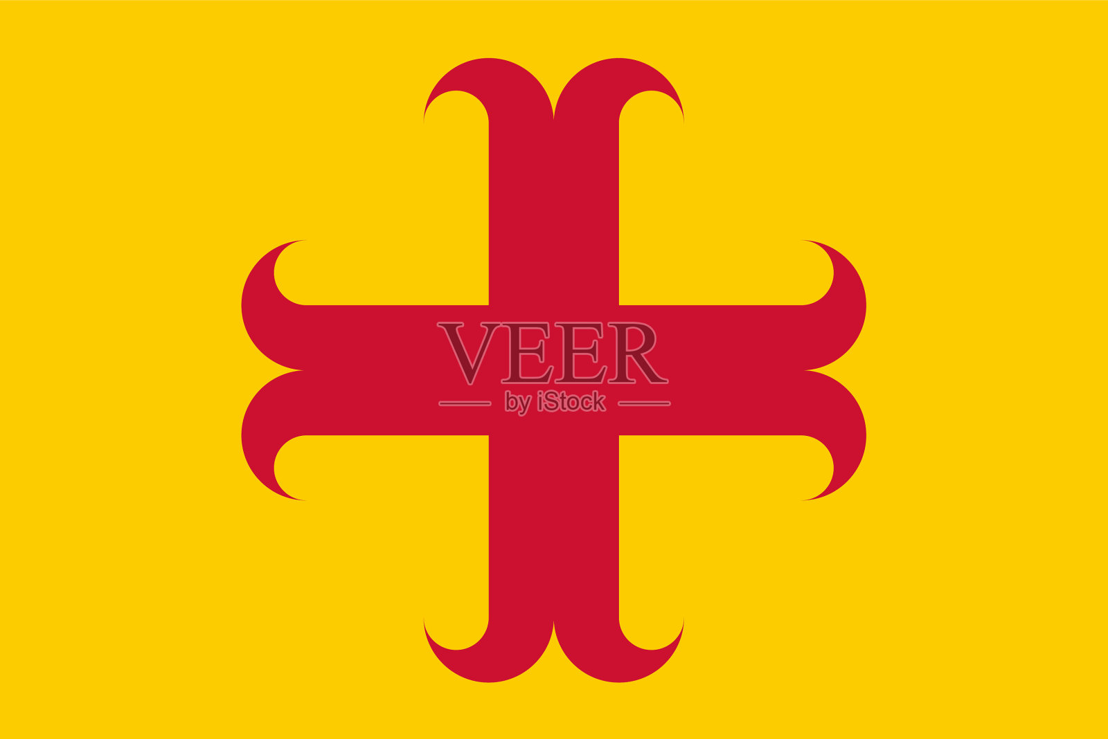 南方最大的城镇和直辖市的旗帜插画图片素材