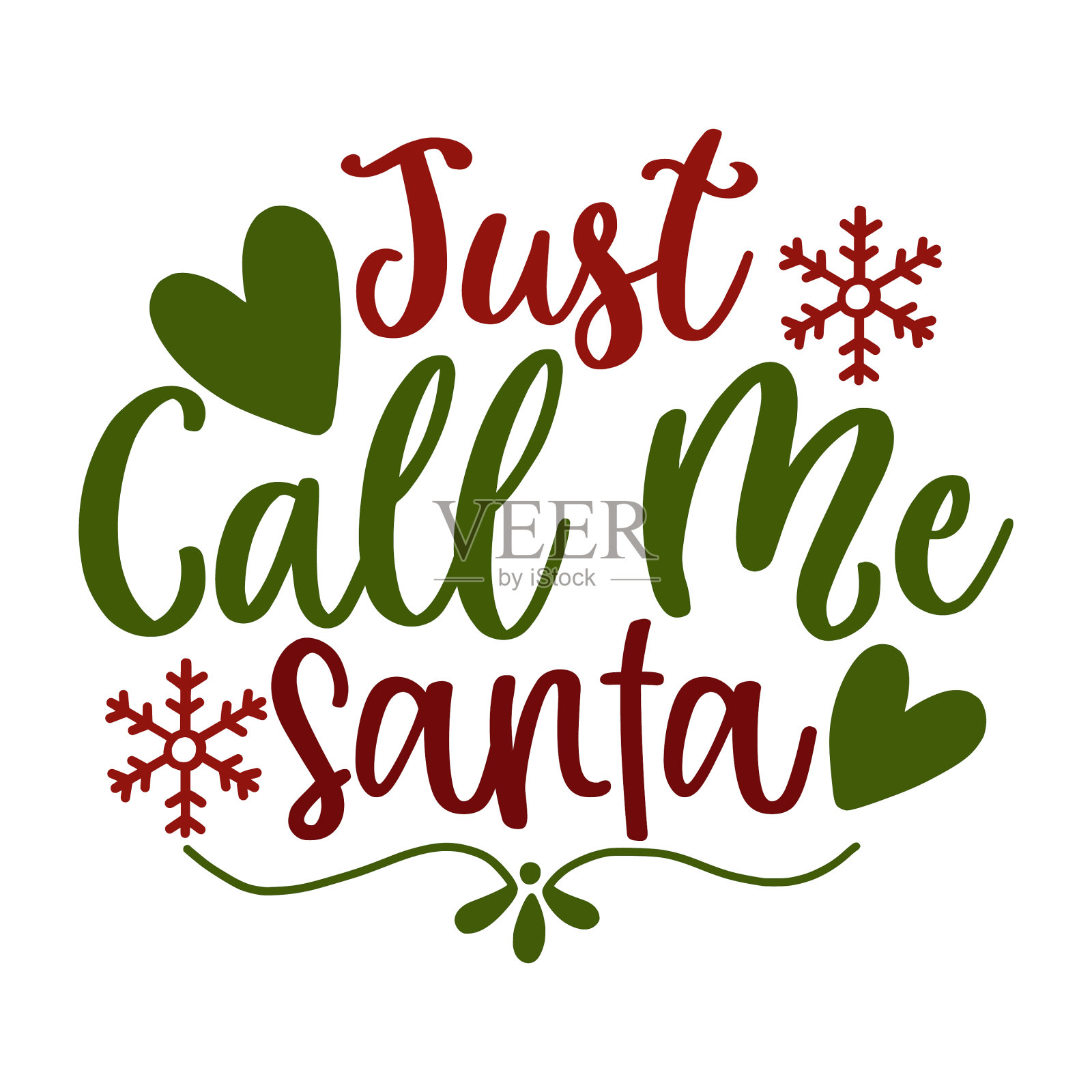 就叫我圣诞老人吧插画图片素材