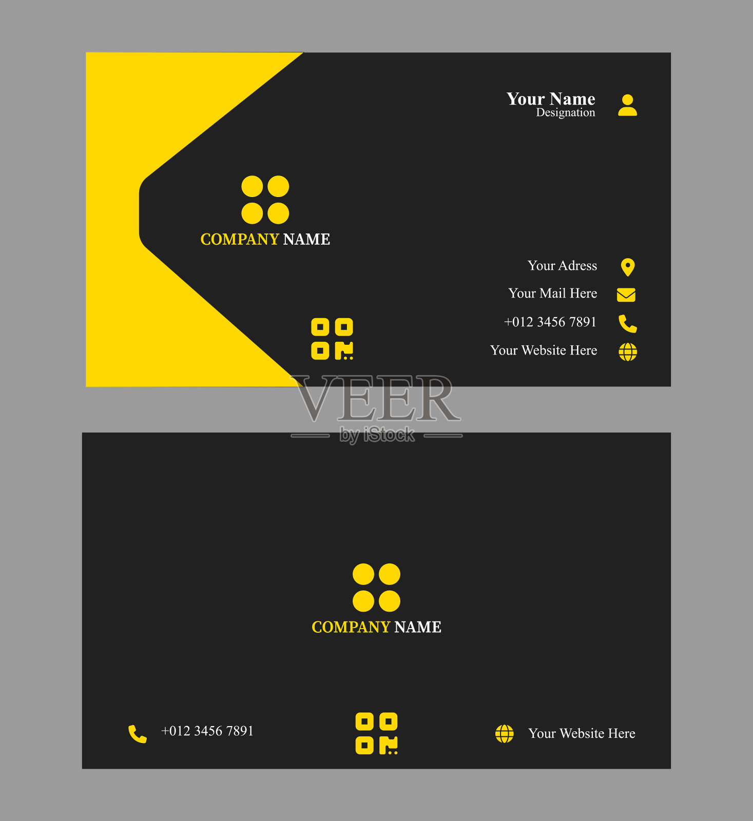 有效果的专业名片插画图片素材