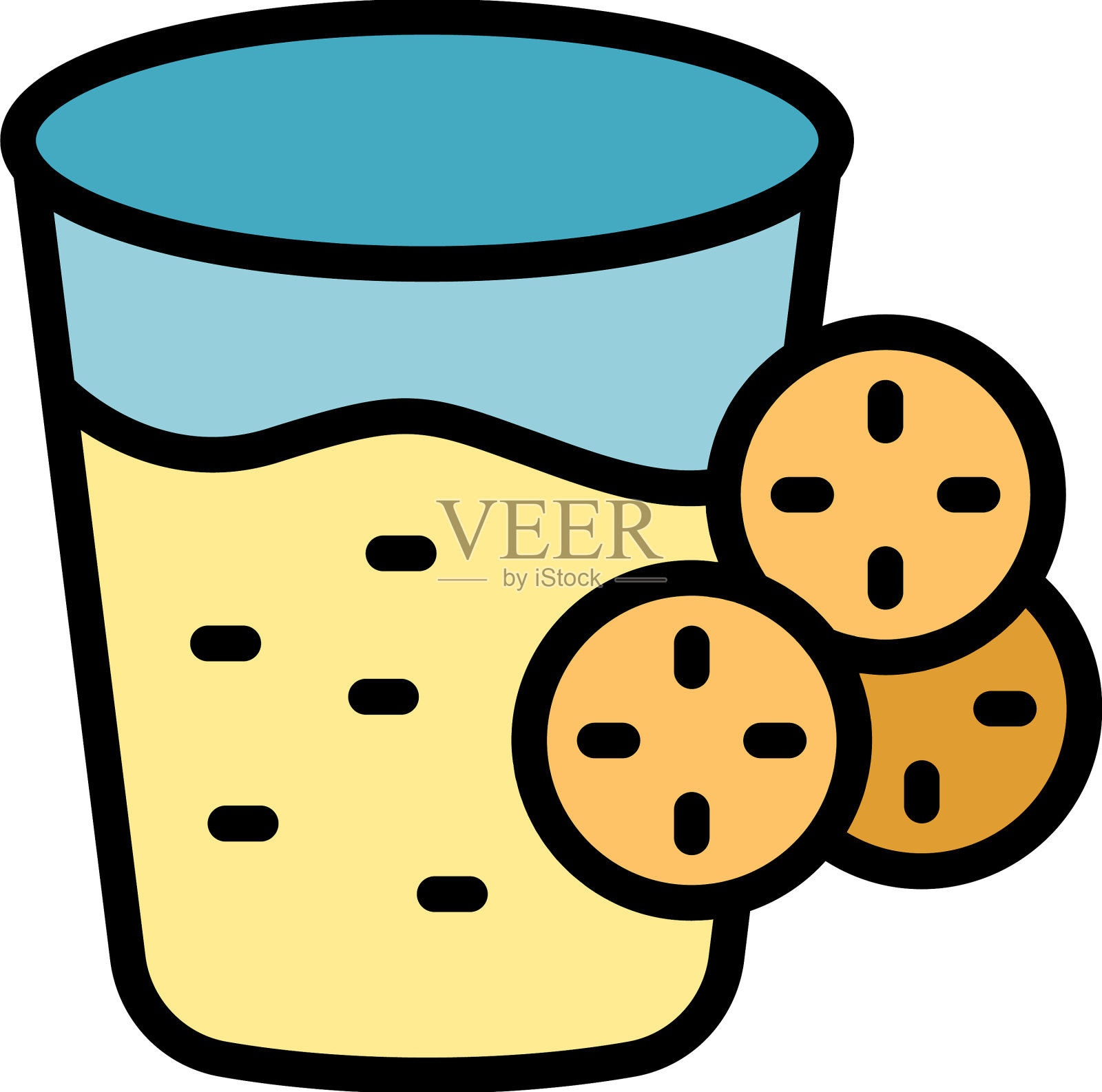 水果饮料图标扁平插画图片素材