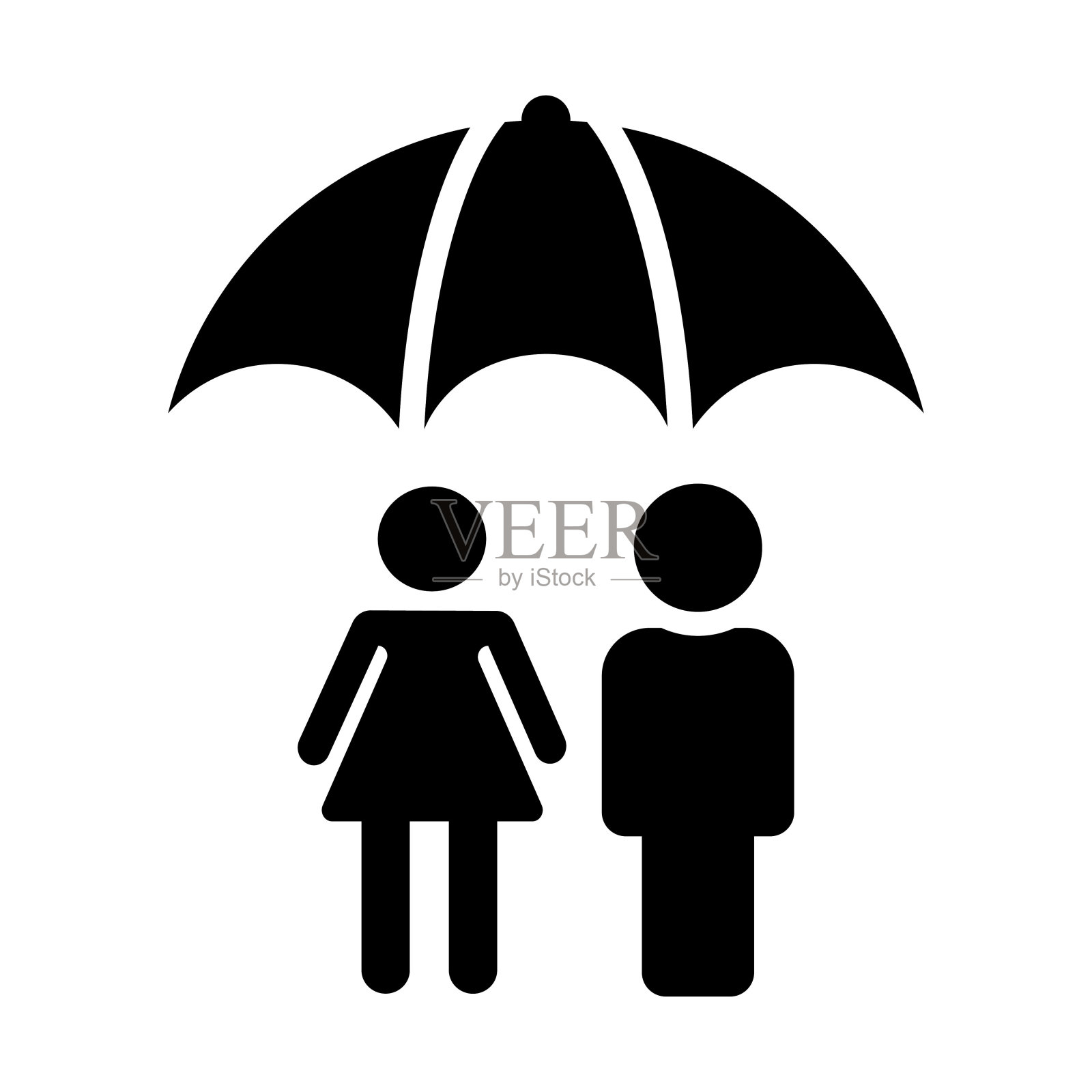 家庭保险图标插画图片素材