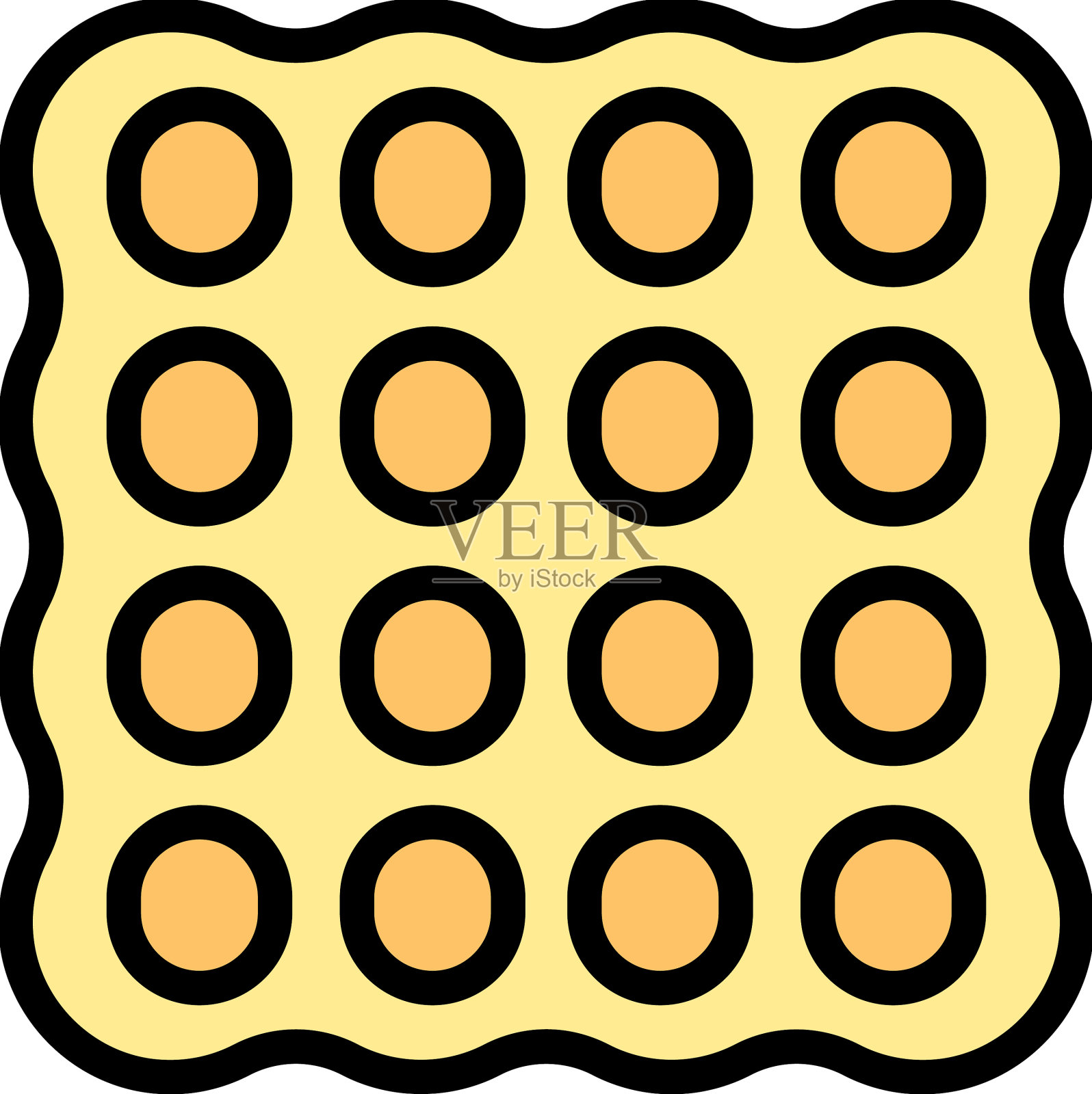 烤华夫饼图标插画图片素材