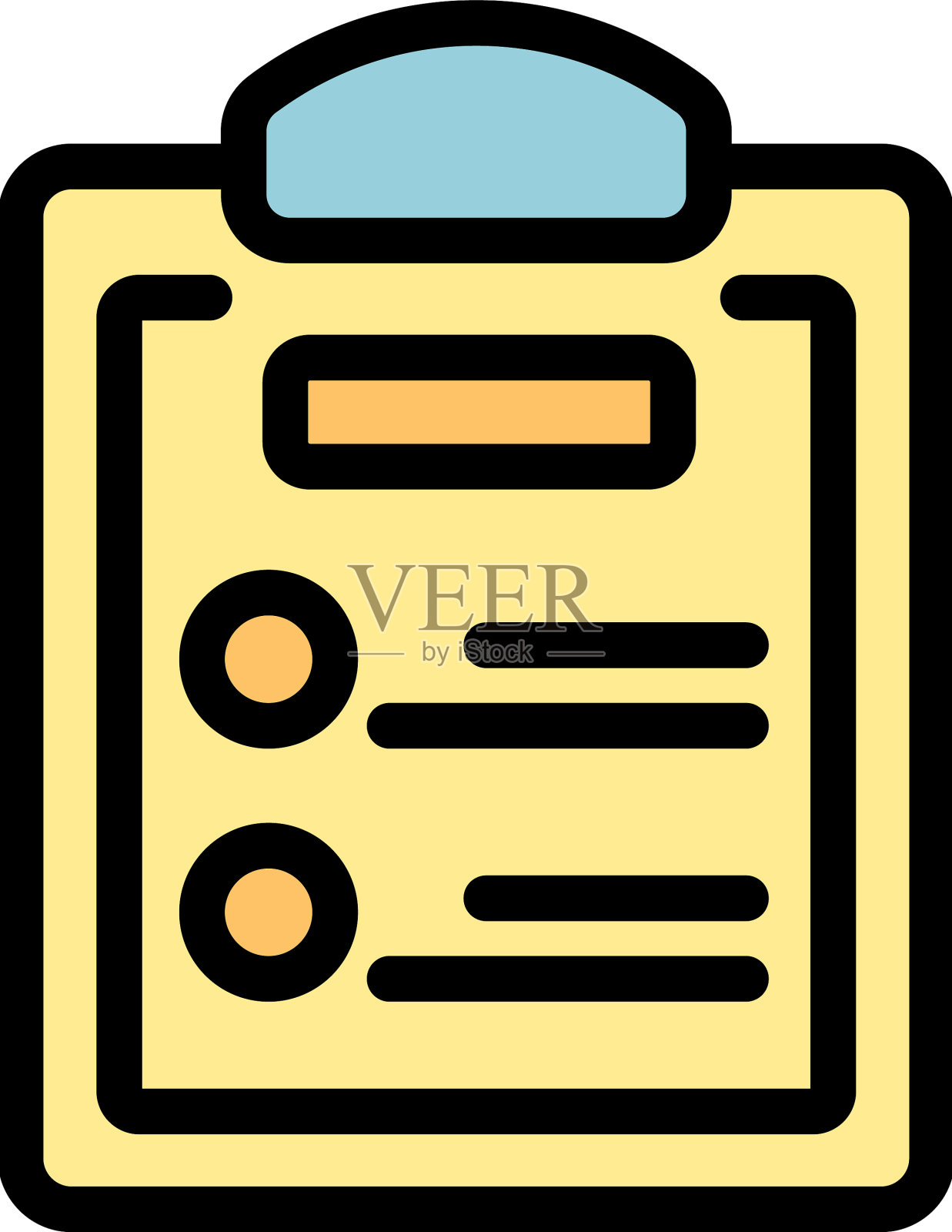 剪贴板卡片图标扁平插画图片素材