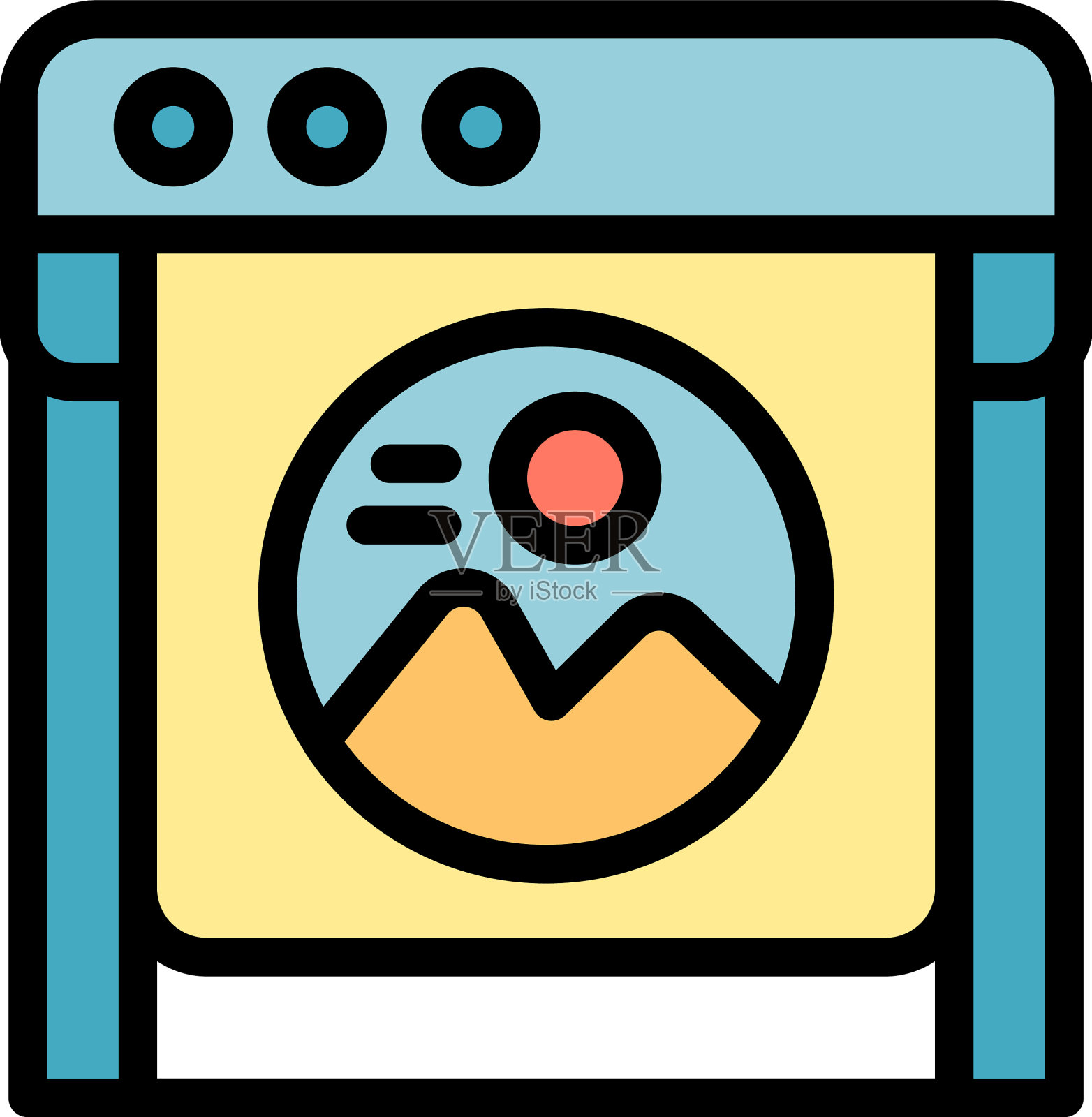 偏移设备图标平面插画图片素材