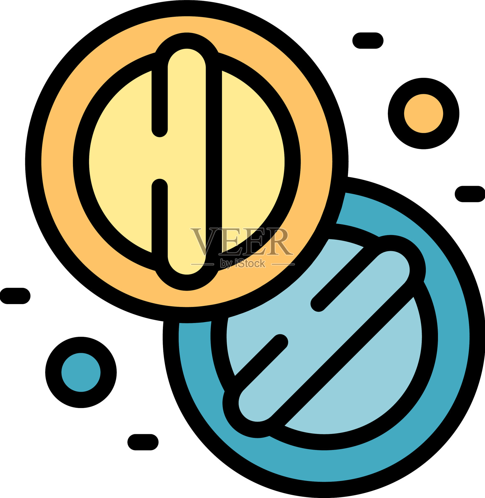 医院设备图标扁平插画图片素材