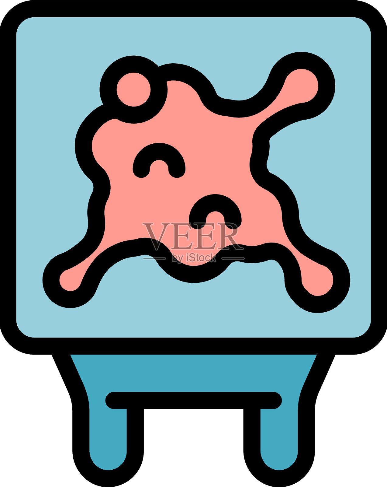 天然染料飞溅图标平坦插画图片素材