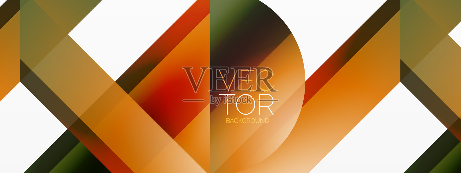 充满活力的颜色，三角形和圆圈在白色插画图片素材