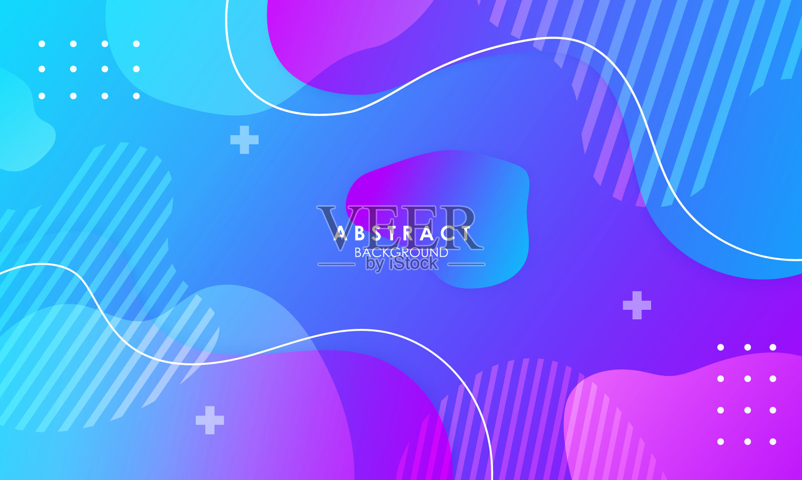 渐变彩色流体形状背景插画图片素材