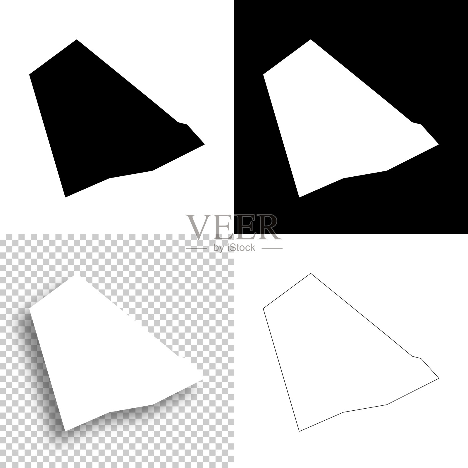 黎巴嫩县,宾夕法尼亚州。设计地图。空白，白色和黑色背景插画图片素材