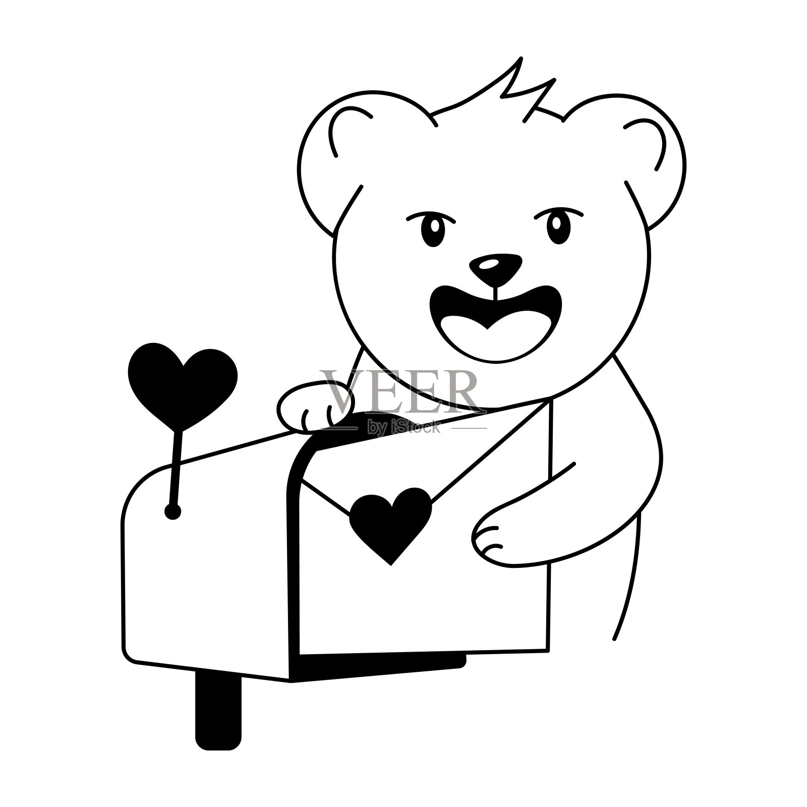 爱的邮件插画图片素材