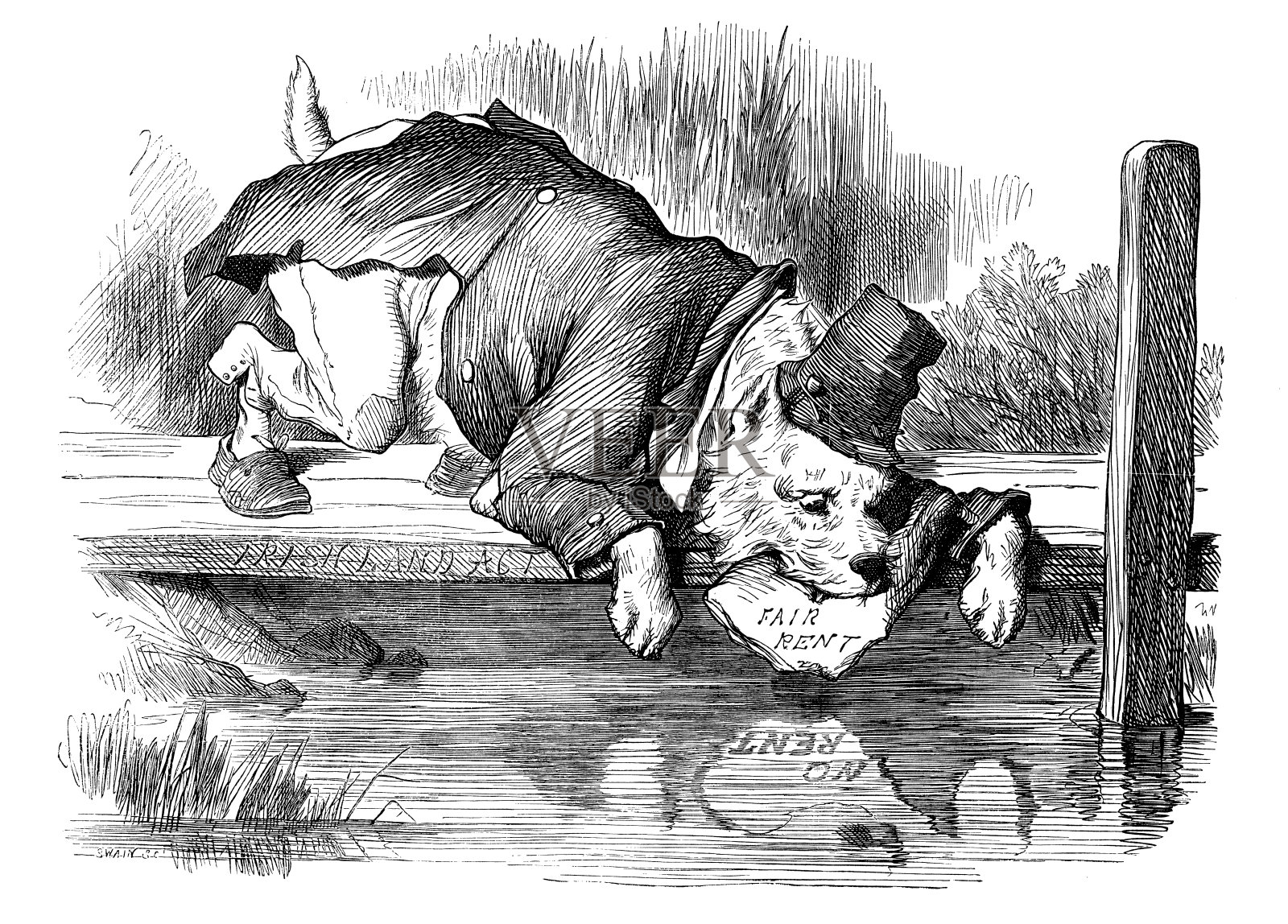 英国讽刺漫画插画图片素材