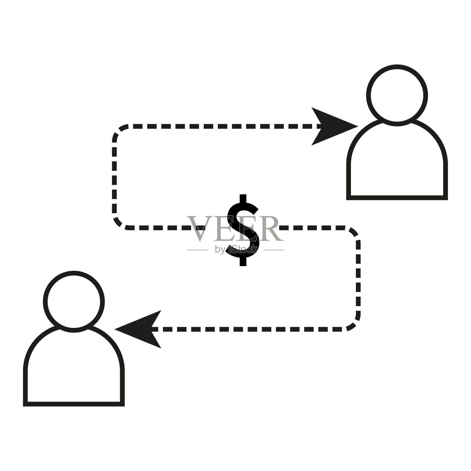 发送钱图标。矢量插图。每股收益10。插画图片素材