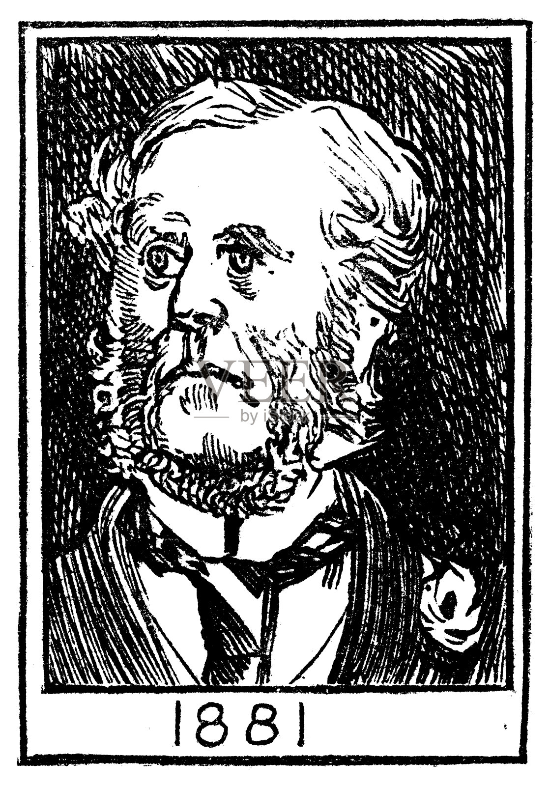 英国讽刺漫画漫画插图，肖像漫画插画图片素材