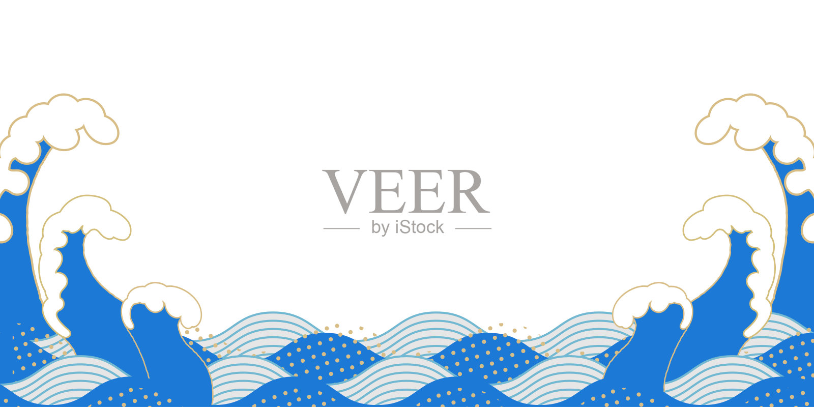 海浪背景，框架插图插画图片素材