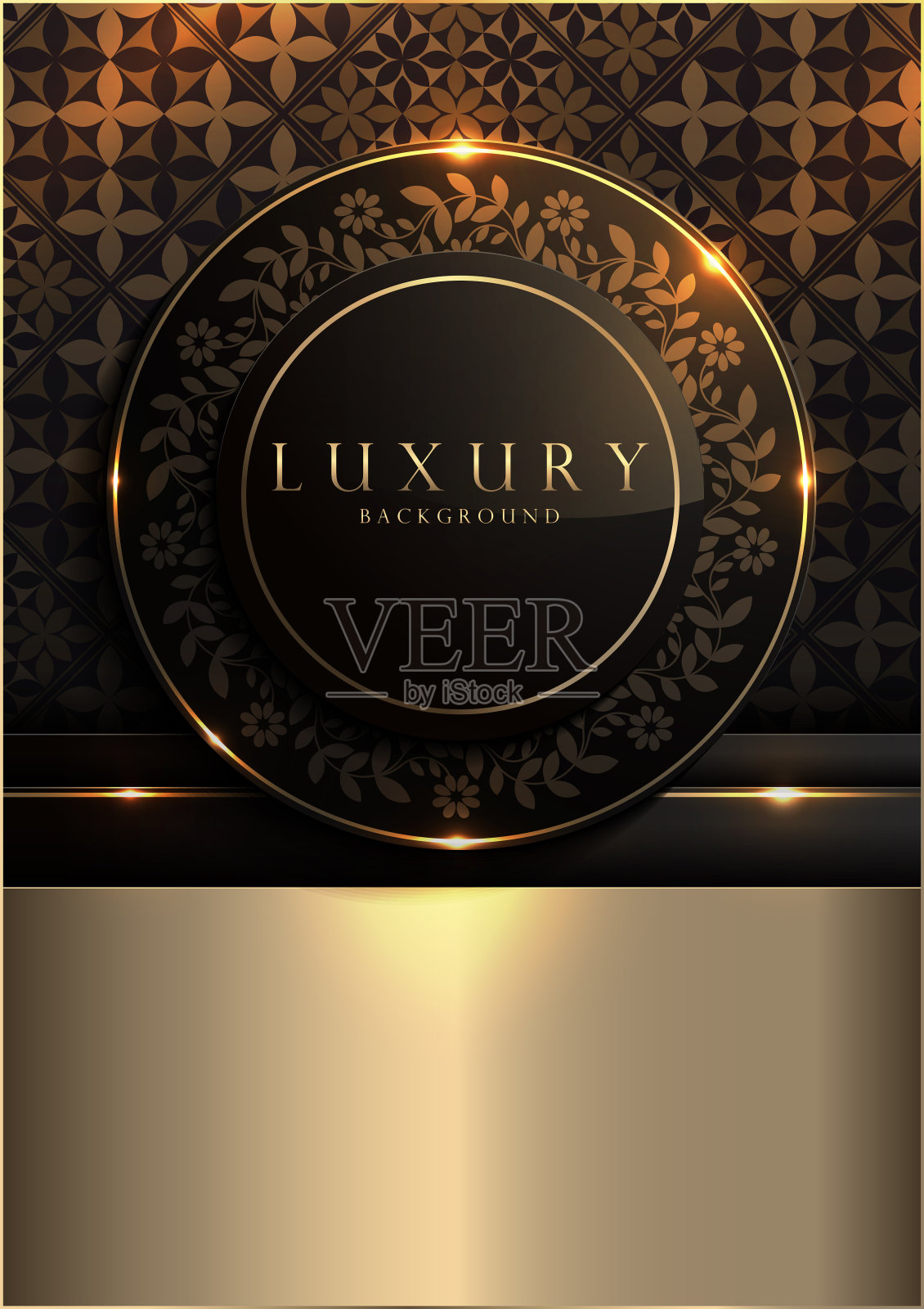 金色黑色豪华圈束花背景61插画图片素材