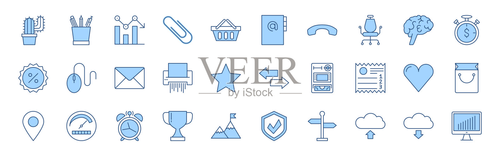 商务，办公，金融图标集插画图片素材