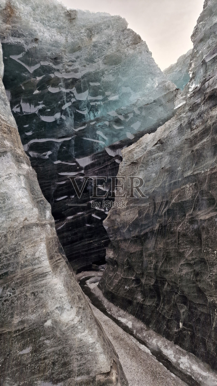 冰裂缝与冰川块照片摄影图片