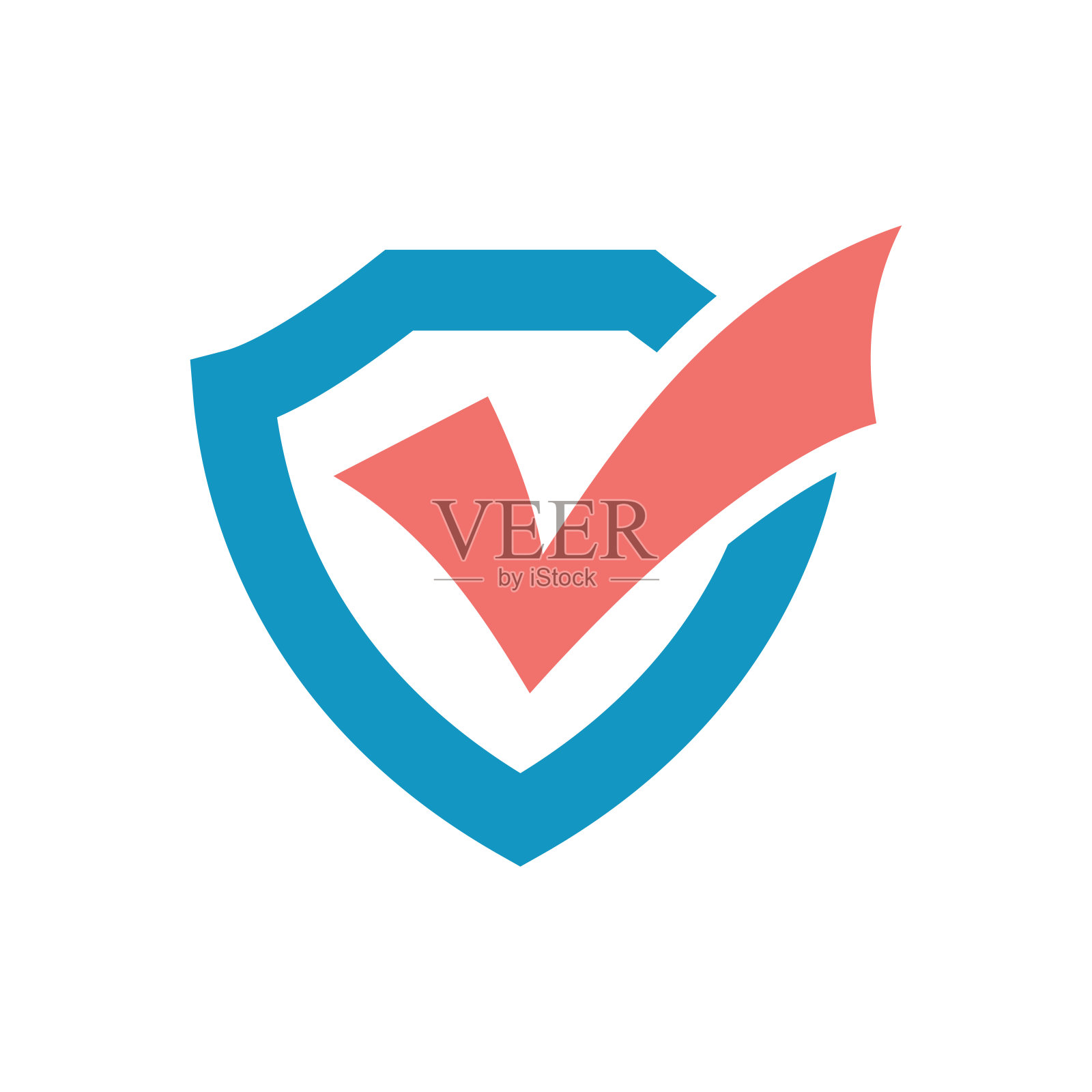 安全平面彩色图标隔离在白色背景矢量插图| Seo图标插画图片素材