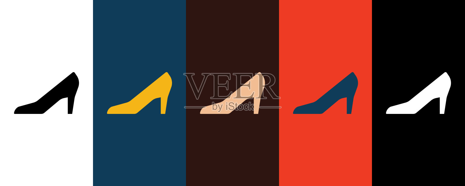 女子鞋图标插图孤立矢量符号符号股票插图插画图片素材