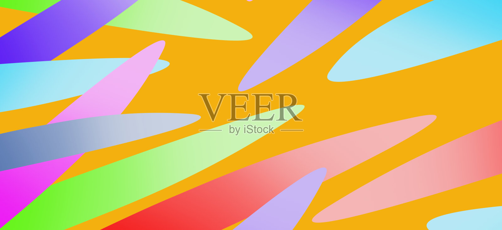 彩色冲浪板上的Raw组插画图片素材