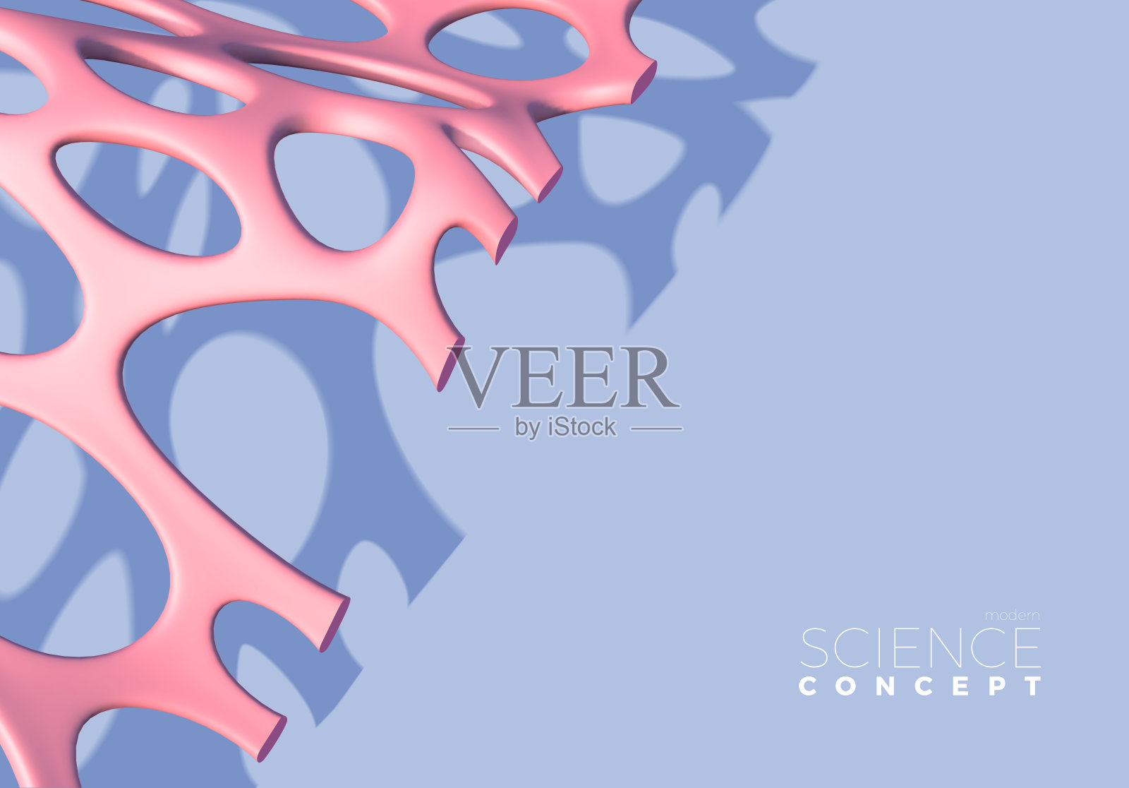 人工生物纤维背景与抽象的粉红色网格。矢量图插画图片素材