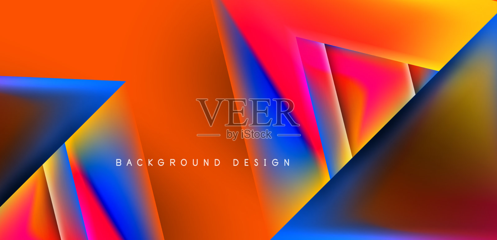 未来三角形抽象背景插画图片素材