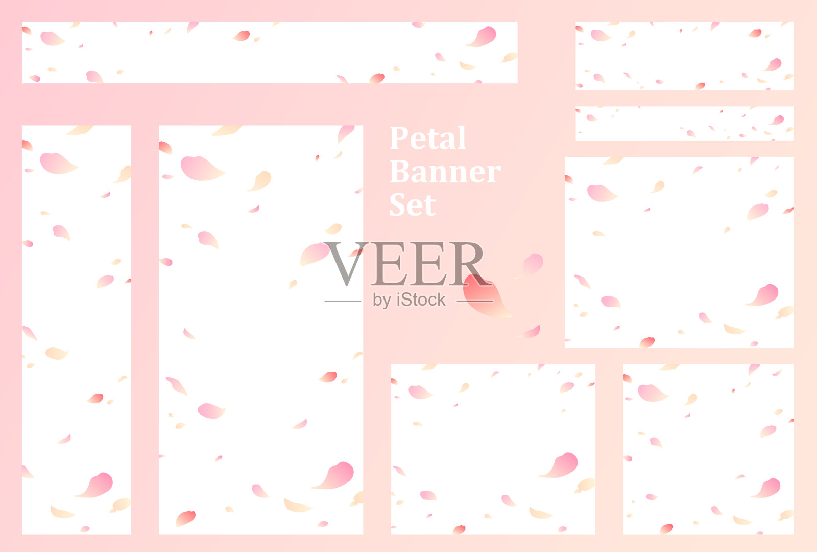 落花旗插画图片素材