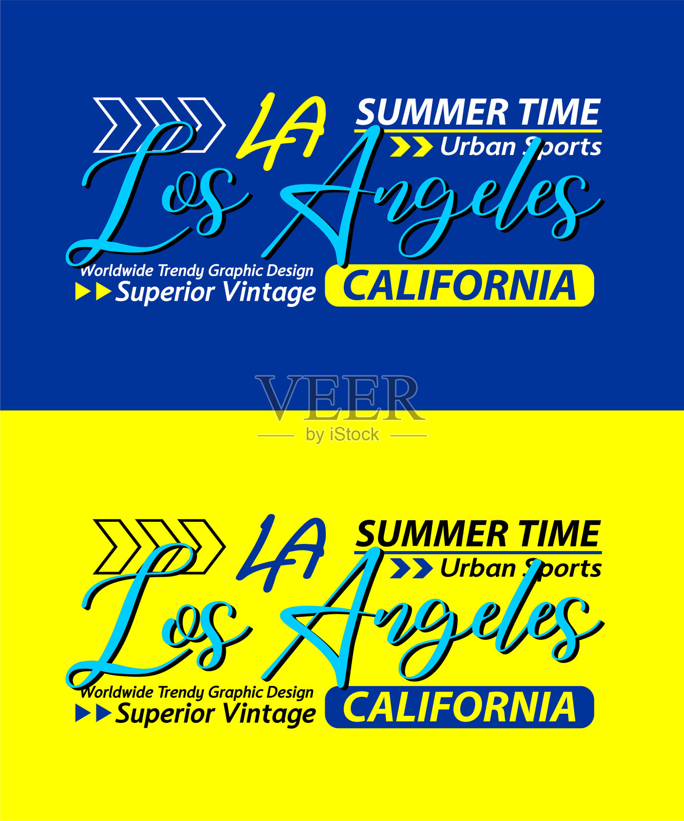 洛杉矶城市书法字体上乘复古，用于t恤等印刷。插画图片素材