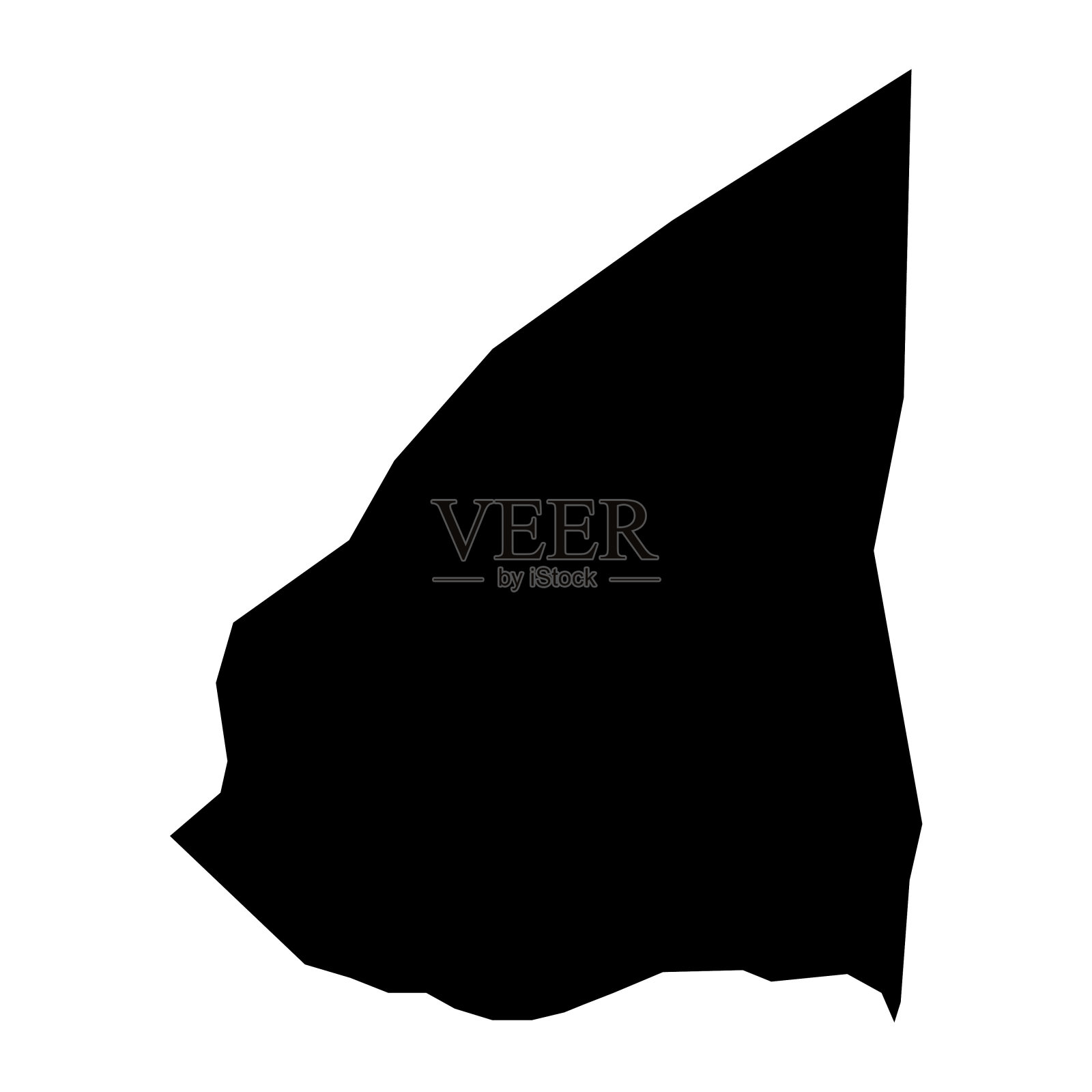 蒂米蒙省地图，阿尔及利亚行政区划。插画图片素材