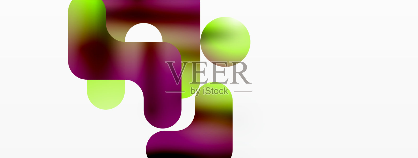 梯度几何极简的线条和融合插画图片素材