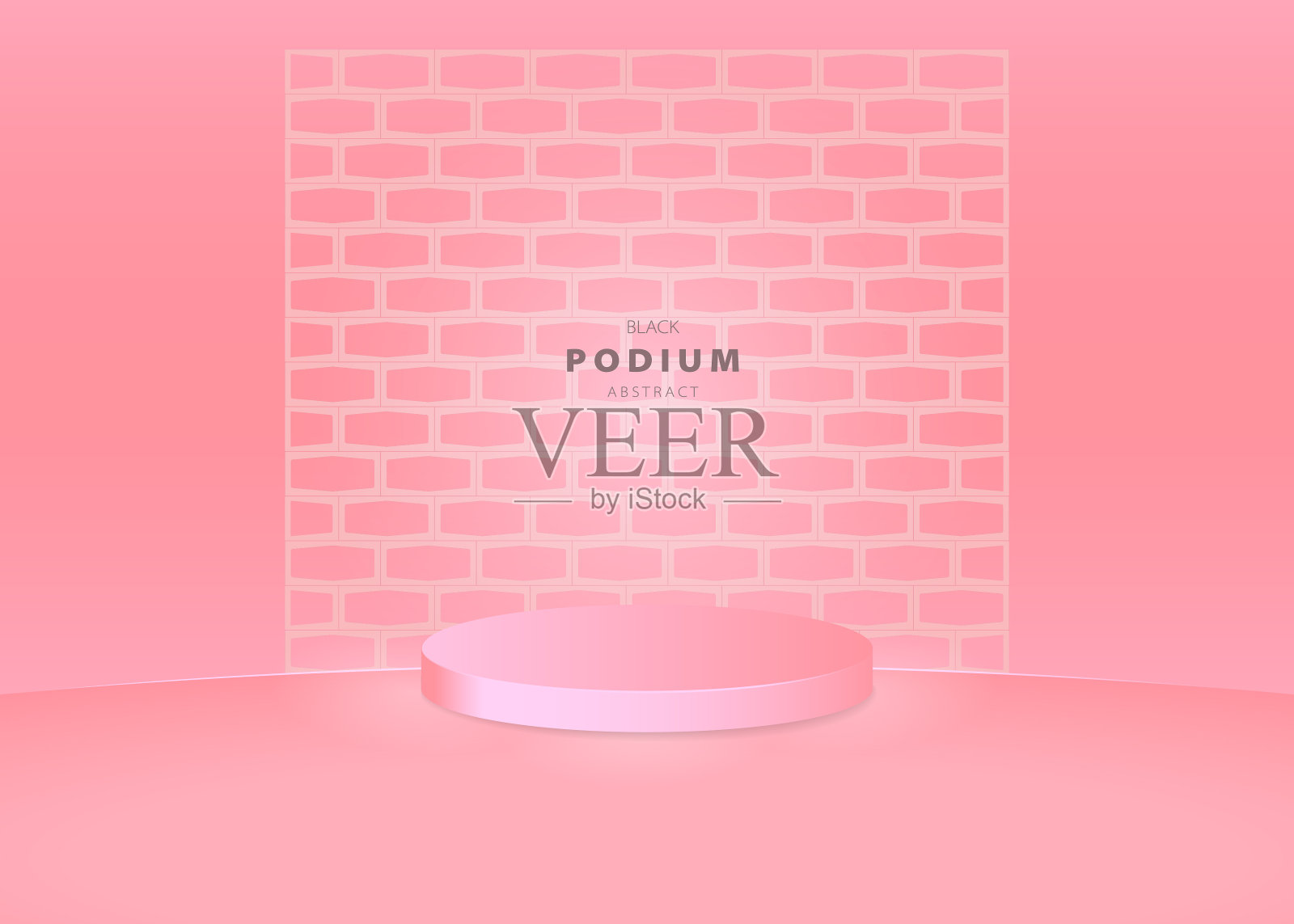 讲台逼真的最小场景的模型产品展示插画图片素材