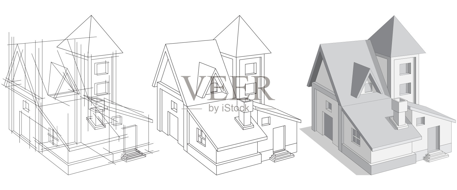 建筑。插画图片素材