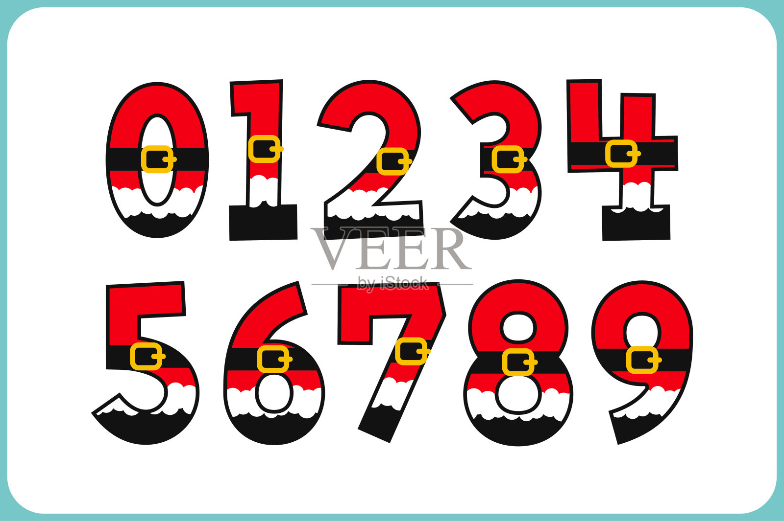 各种用途的圣诞老人号码的多功能收集插画图片素材