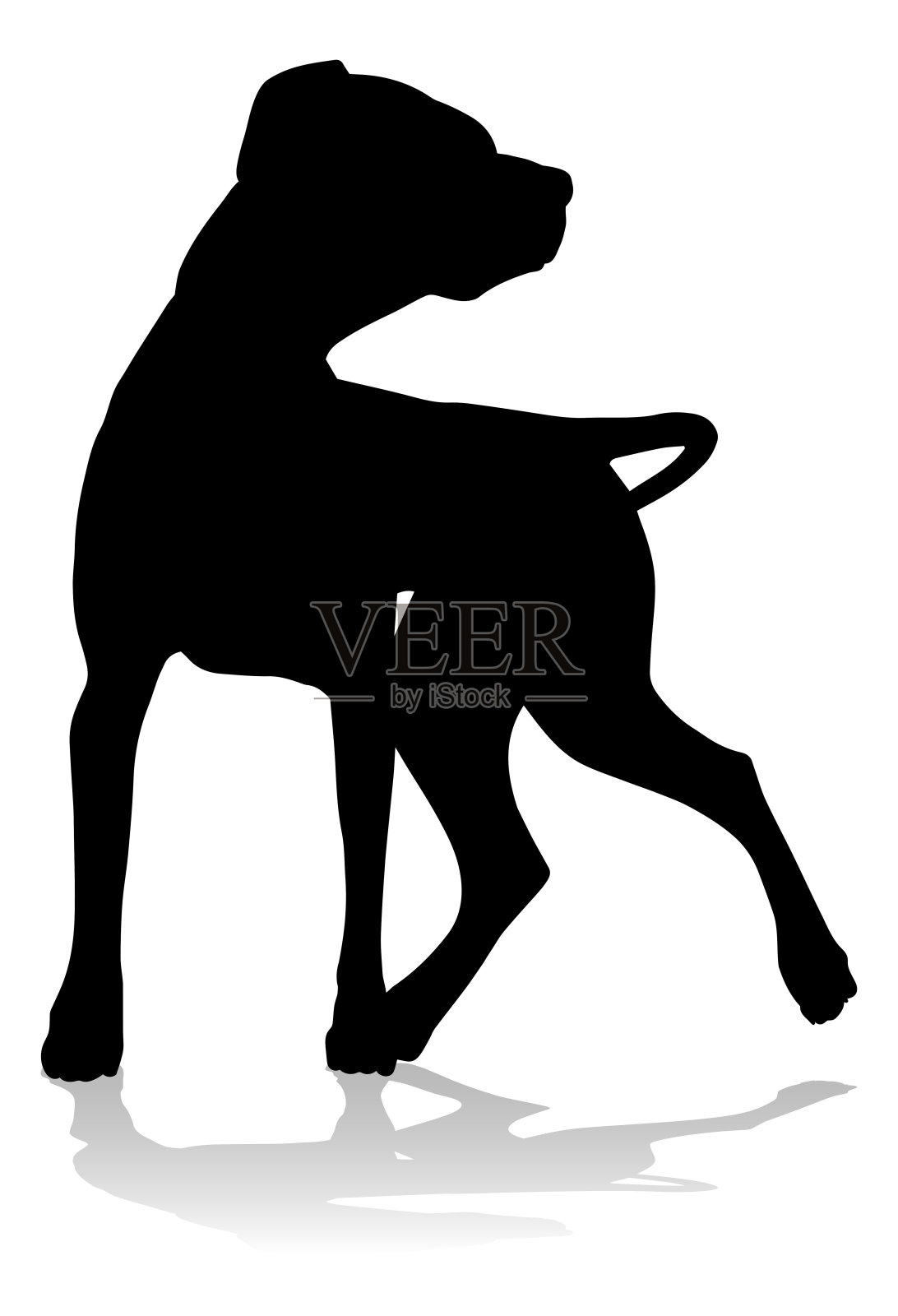 狗剪影宠物插画图片素材