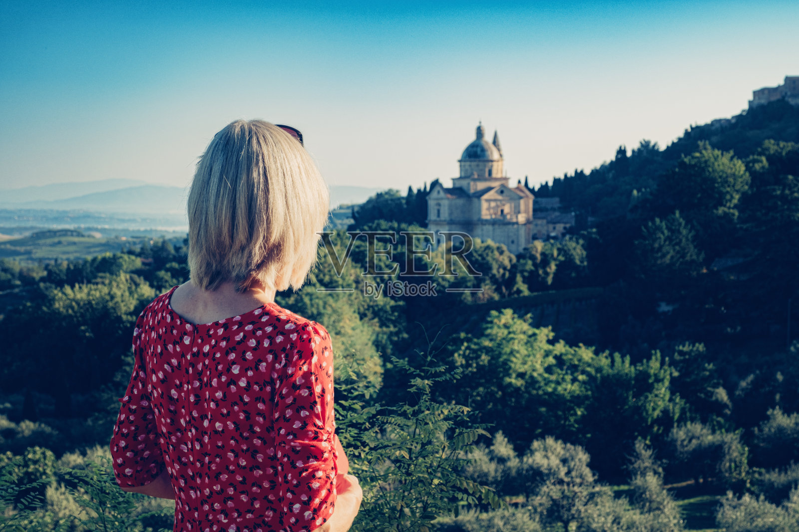 意大利托斯卡纳蒙特普尔恰诺的圣比亚乔神庙照片摄影图片