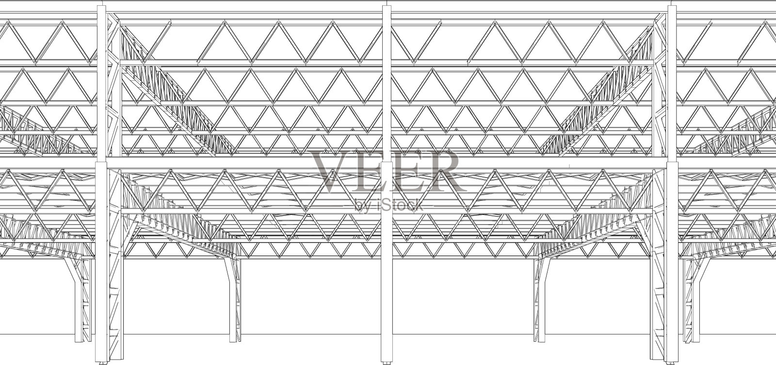 建筑和施工的3D插图照片摄影图片